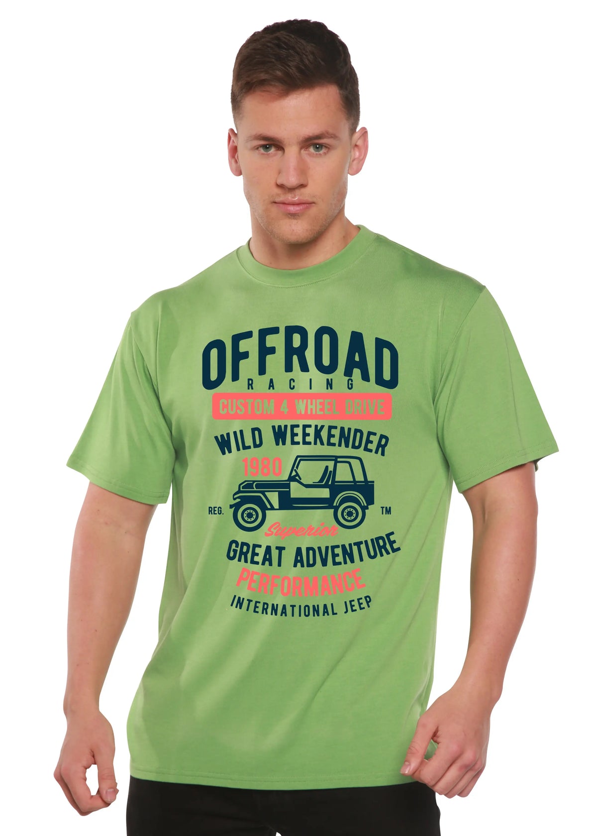 Off Road Racing Spun Bamboo® Men's Bamboo Viscose/Organic Cotton Short Sleeve Graphic T-Shirt Spun Bamboo