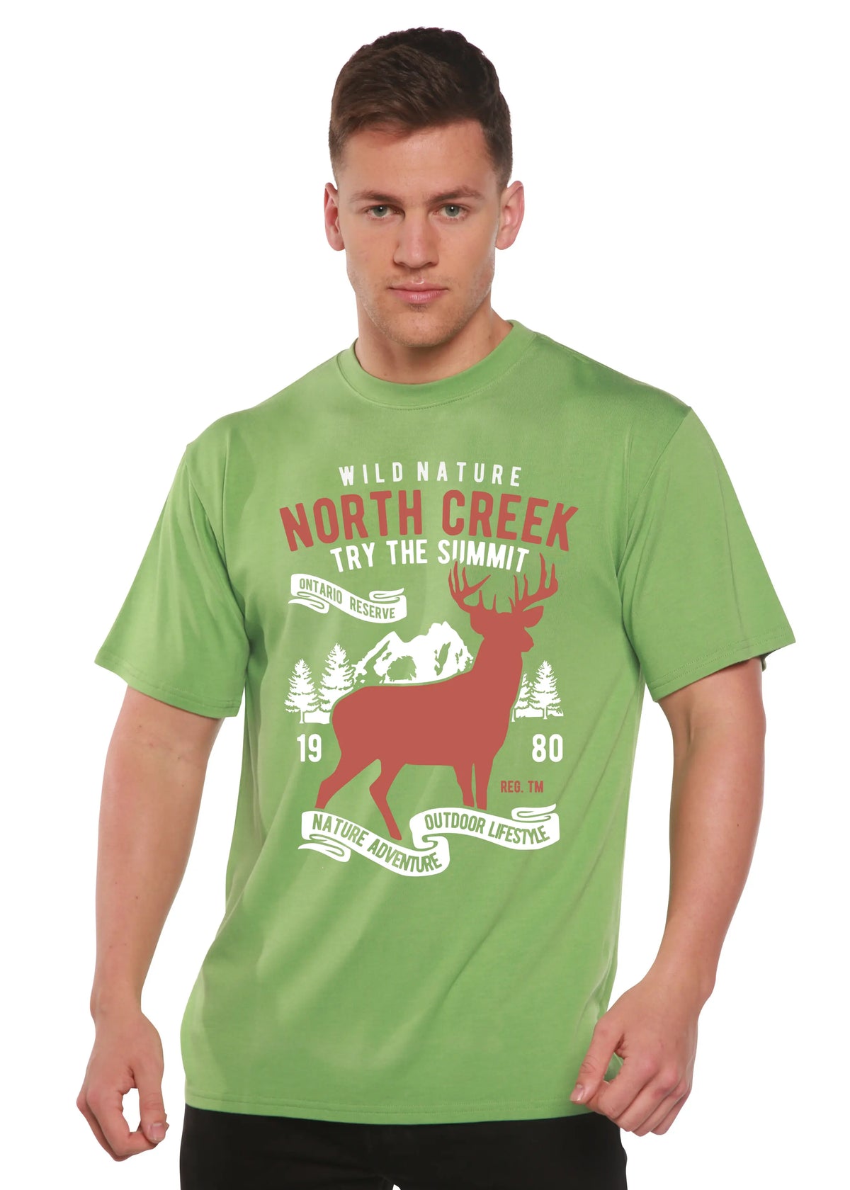 North Creek Spun Bamboo® Men's Bamboo Viscose/Organic Cotton Short Sleeve Graphic T-Shirt Spun Bamboo