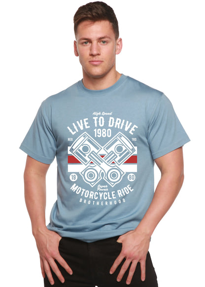 Live To Ride 1980 Men's Bamboo Viscose/Organic Cotton Short Sleeve Graphic T-Shirt Spun Bamboo