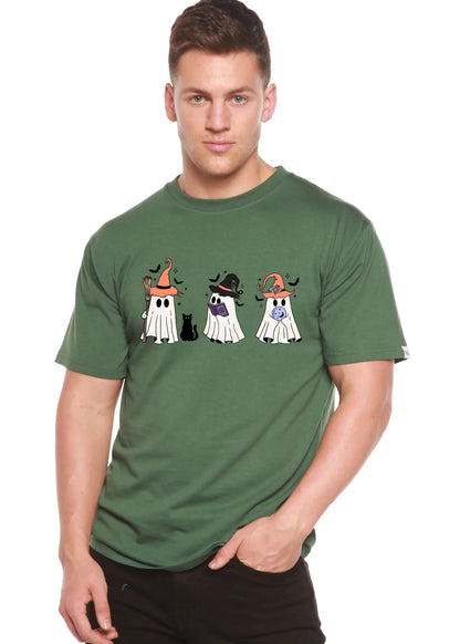 Halloween Boo Men's Bamboo Viscose/Organic Cotton Short Sleeve Graphic T-Shirt Spun Bamboo