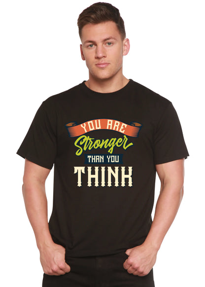 You Are Stronger Than You Think Men's Bamboo Viscose/Organic Cotton Short Sleeve Graphic T-Shirt Spun Bamboo