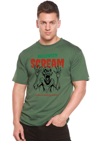 Halloween Scream Men's Bamboo Viscose/Organic Cotton Short Sleeve Graphic T-Shirt Spun Bamboo
