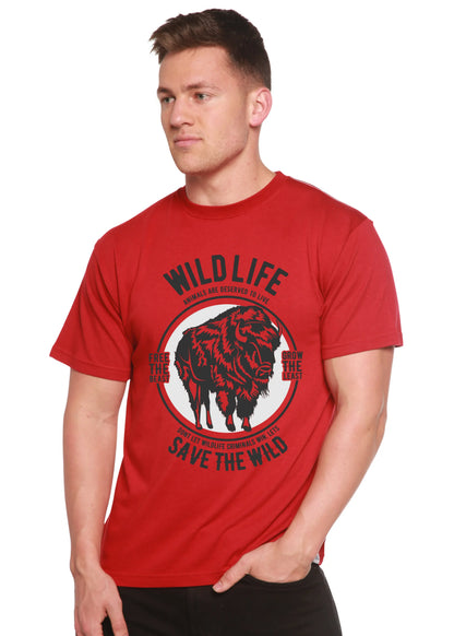 Wild Life Spun Bamboo® Men's Bamboo Viscose/Organic Cotton Short Sleeve Graphic T-Shirt Spun Bamboo