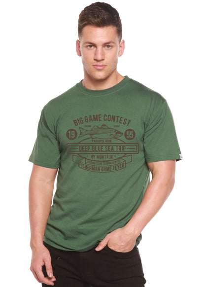 Big Game Contest Men's Bamboo Viscose/Organic Cotton Short Sleeve Graphic T-Shirt Spun Bamboo