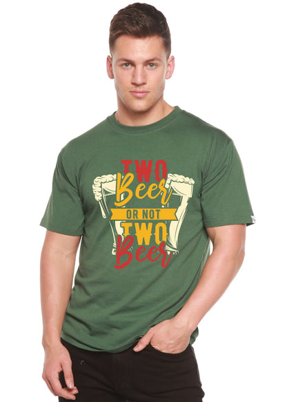 Two Beer Men's Bamboo Viscose/Organic Cotton Short Sleeve Graphic T-Shirt Spun Bamboo