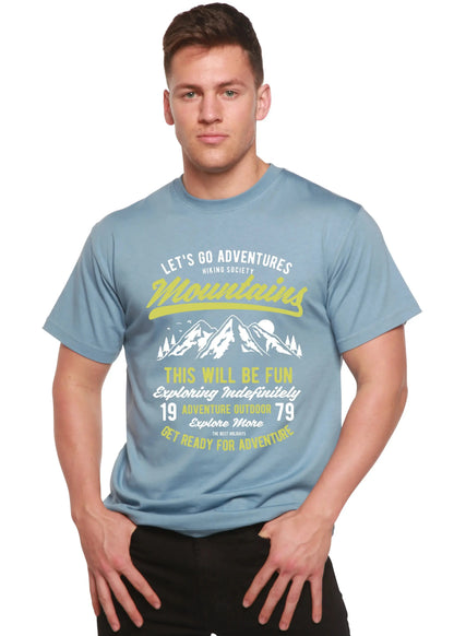 Let's Go Adventure Men's Bamboo Viscose/Organic Cotton Short Sleeve Graphic T-Shirt Spun Bamboo