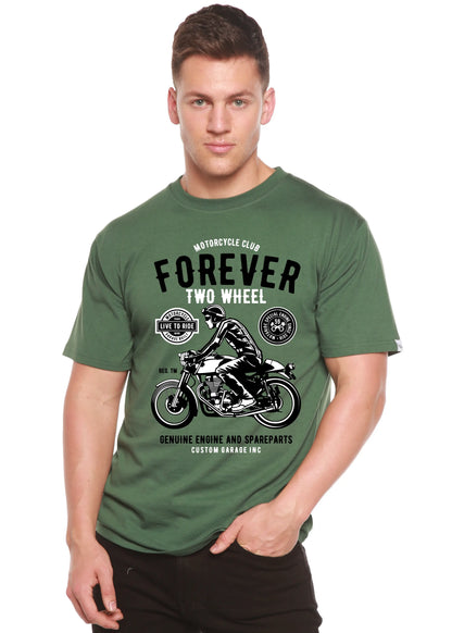 Forever Two Wheel Men's Bamboo Viscose/Organic Cotton Short Sleeve Graphic T-Shirt Spun Bamboo