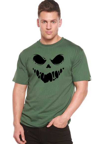 Halloween Boo Men's Bamboo Viscose/Organic Cotton Short Sleeve Graphic T-Shirt Spun Bamboo