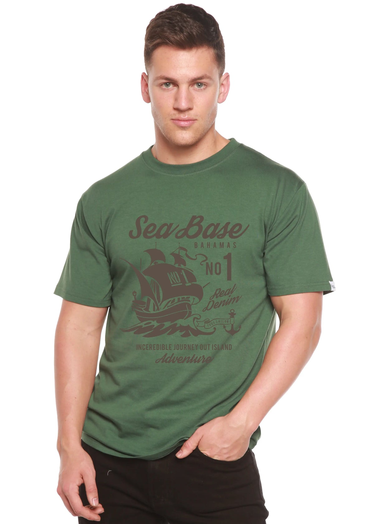 Sea Base Spun Bamboo® Men's Bamboo Viscose/Organic Cotton Short Sleeve Graphic T-Shirt Spun Bamboo