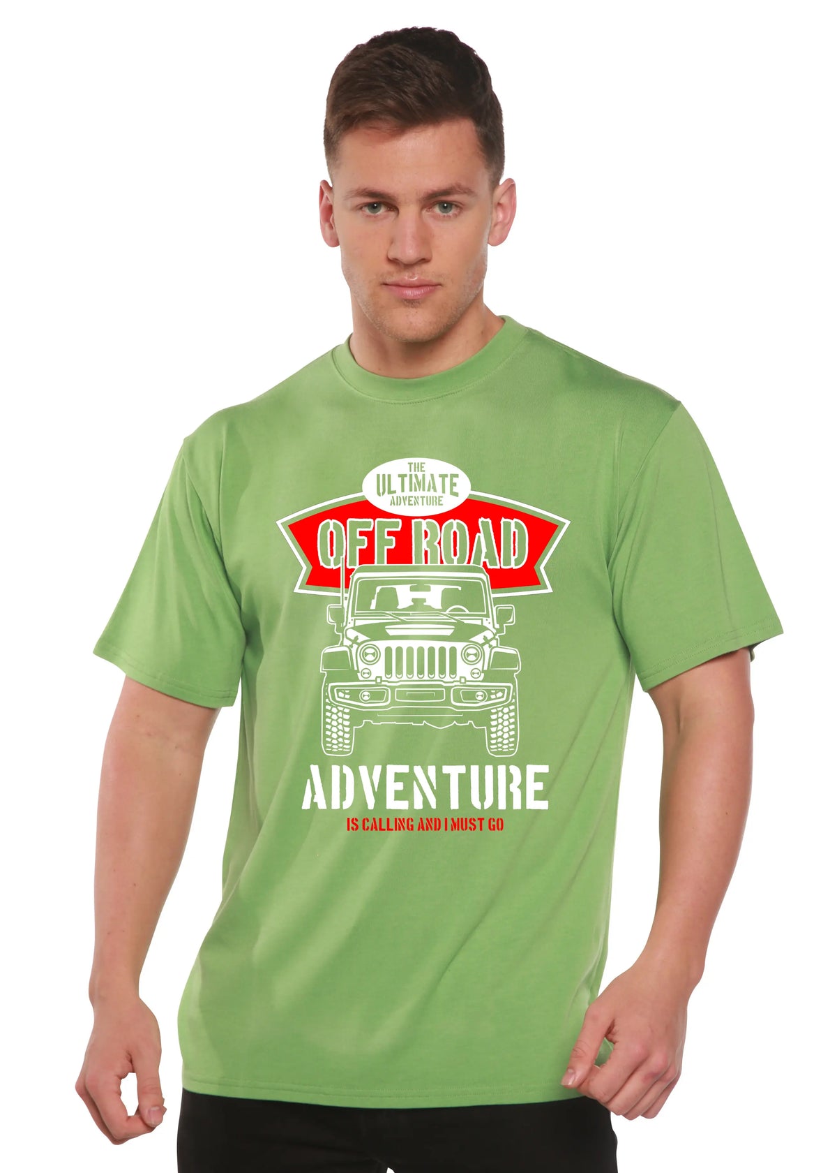 Off Road Spun Bamboo® Men's Bamboo Viscose/Organic Cotton Short Sleeve Graphic T-Shirt Spun Bamboo