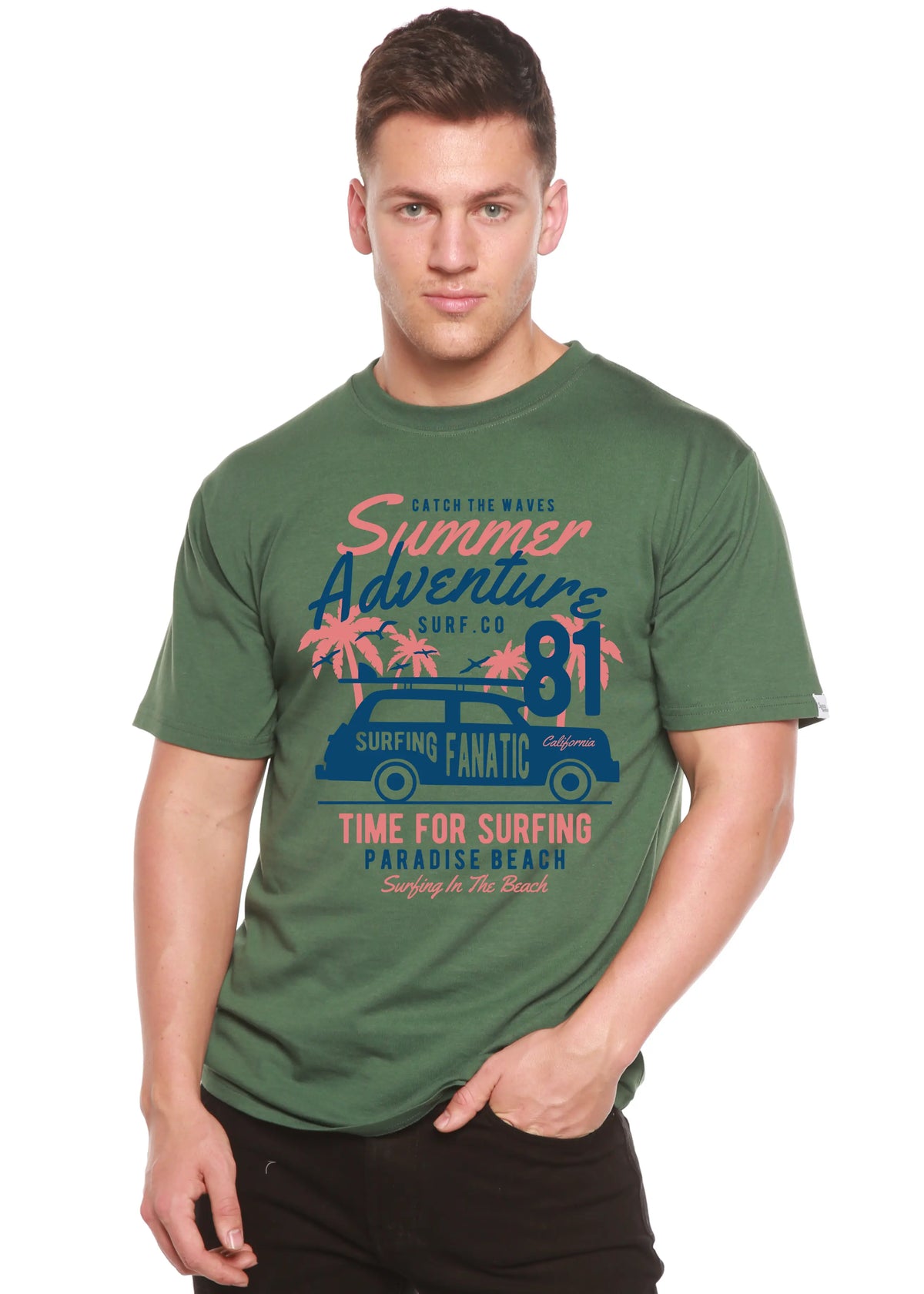 Sammer Adventure Spun Bamboo® Men's Bamboo Viscose/Organic Cotton Short Sleeve Graphic T-Shirt Spun Bamboo