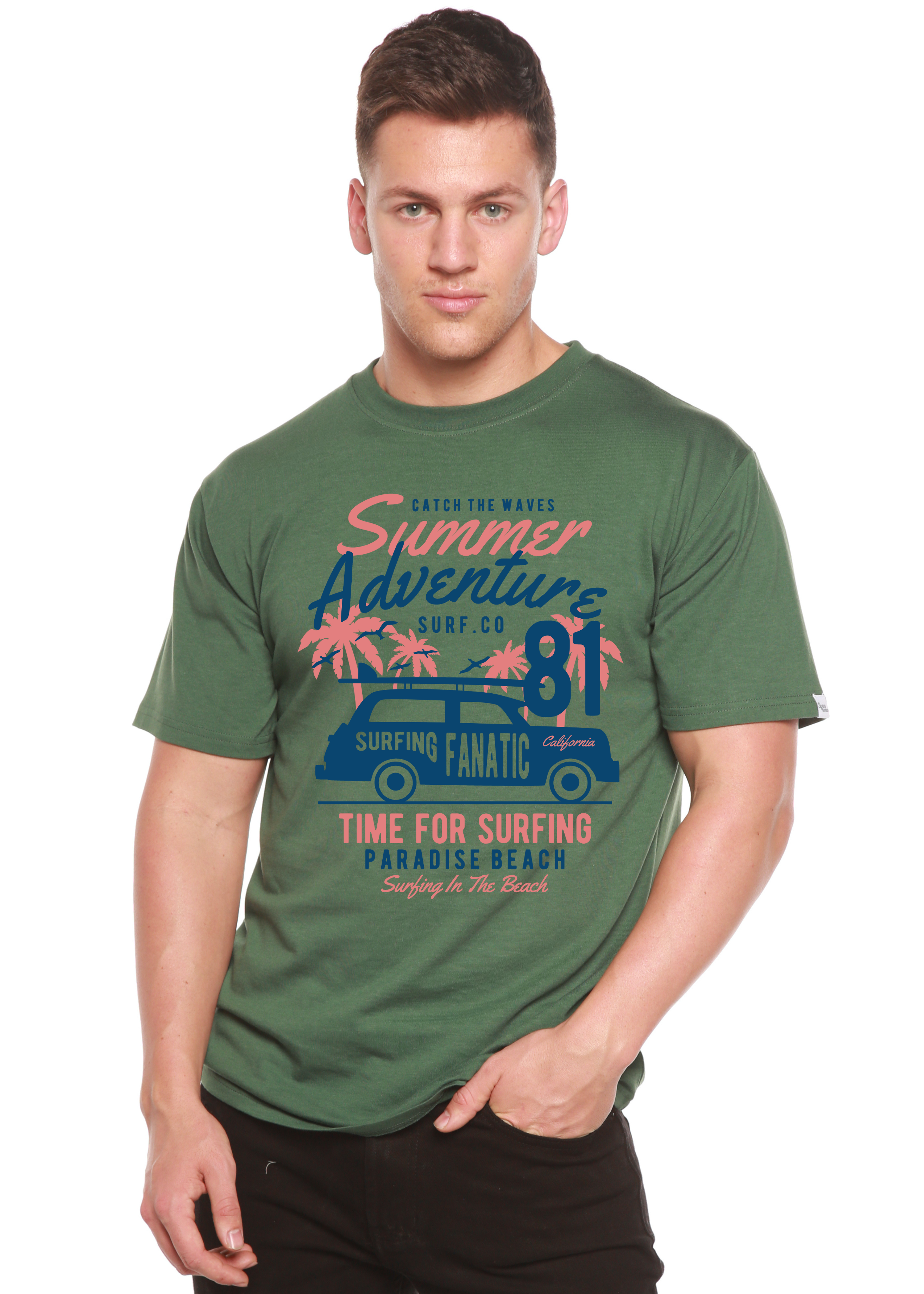Sammer Adventure Spun Bamboo® Men's Bamboo Viscose/Organic Cotton Short Sleeve Graphic T-Shirt Spun Bamboo