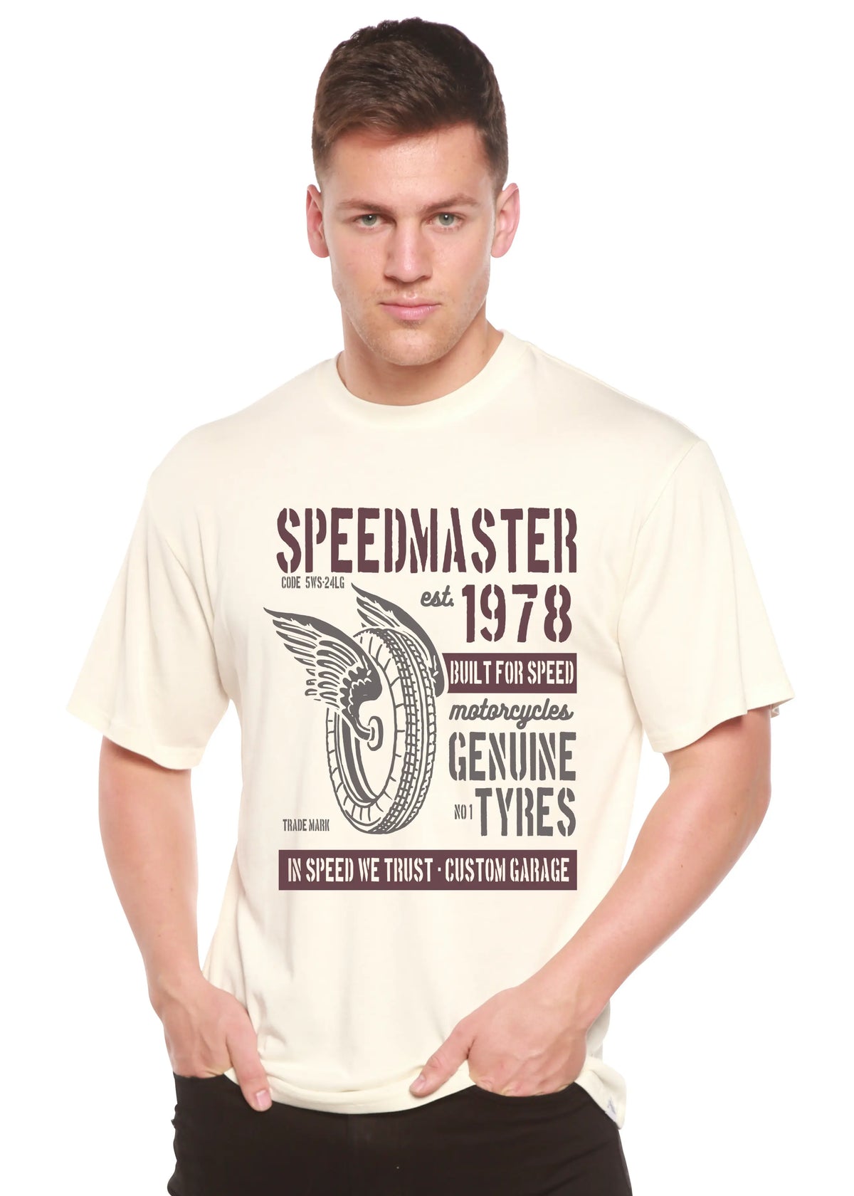 Speed Master Spun Bamboo® Men's Bamboo Viscose/Organic Cotton Short Sleeve Graphic T-Shirt Spun Bamboo