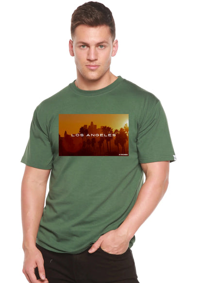 Los Angeles Unisex Bamboo Viscose/Organic Cotton Short Sleeve Graphic T-Shirt Spun Bamboo