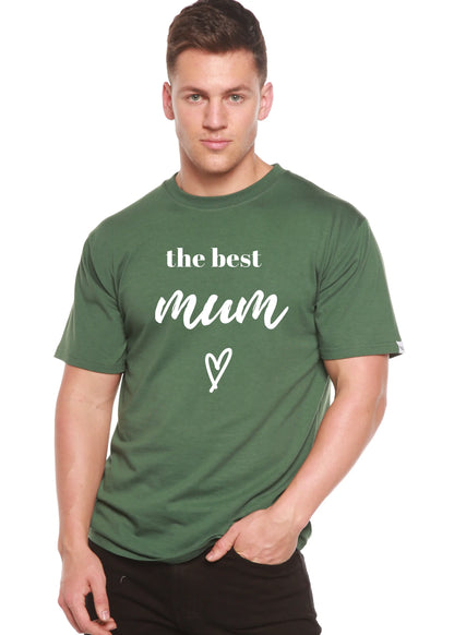 The Best Mum Unisex Bamboo Viscose/Organic Cotton Short Sleeve Graphic T-Shirt Spun Bamboo