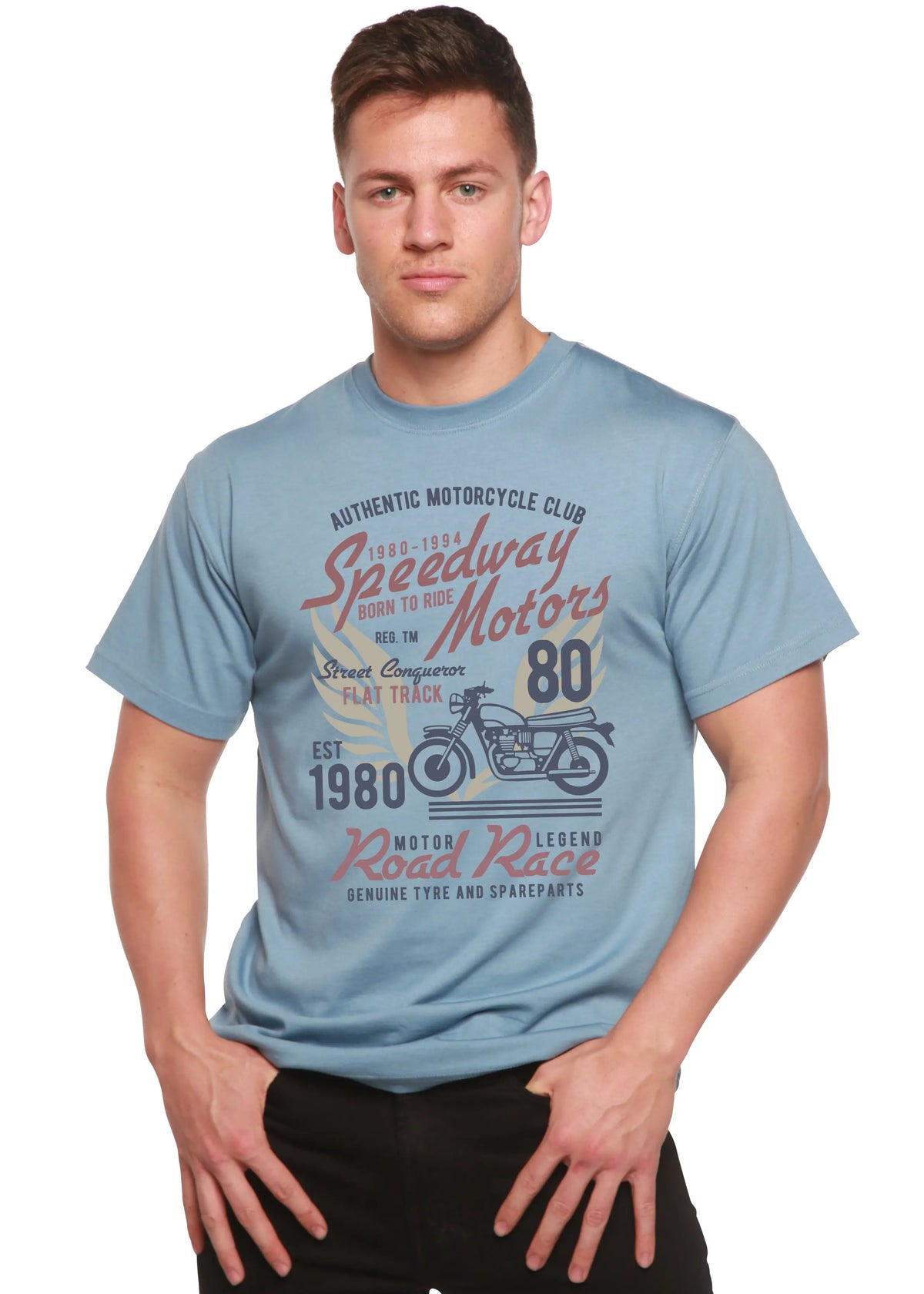 Speedway Motor Spun Bamboo® Men's Bamboo Viscose/Organic Cotton Short Sleeve Graphic T-Shirt Spun Bamboo