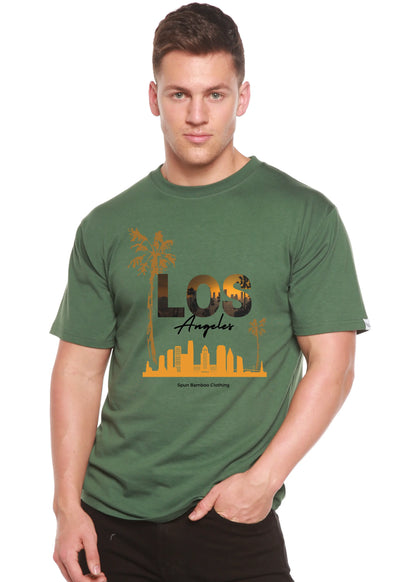 Los Angeles Unisex Bamboo Viscose/Organic Cotton Short Sleeve Graphic T-Shirt Spun Bamboo