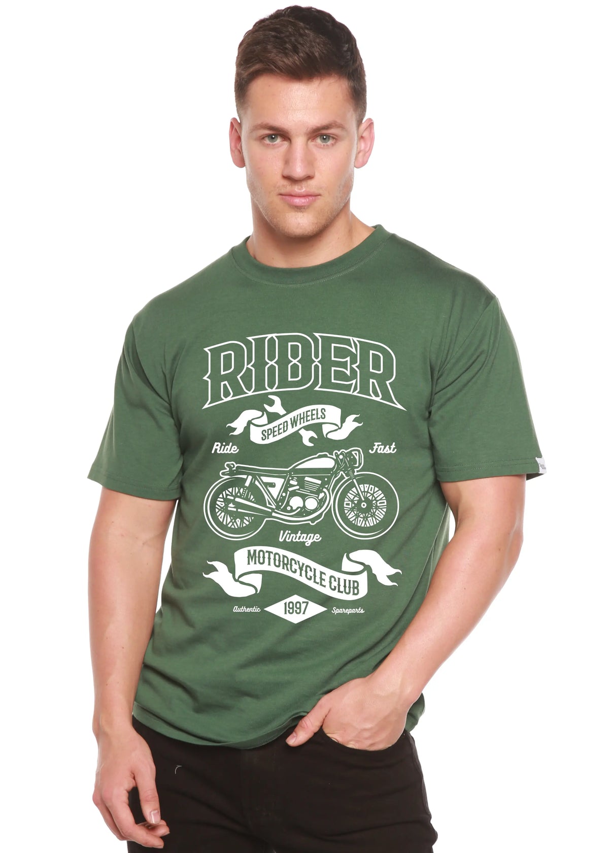 Rider Spun Bamboo® Men's Bamboo Viscose/Organic Cotton Short Sleeve Graphic T-Shirt Spun Bamboo