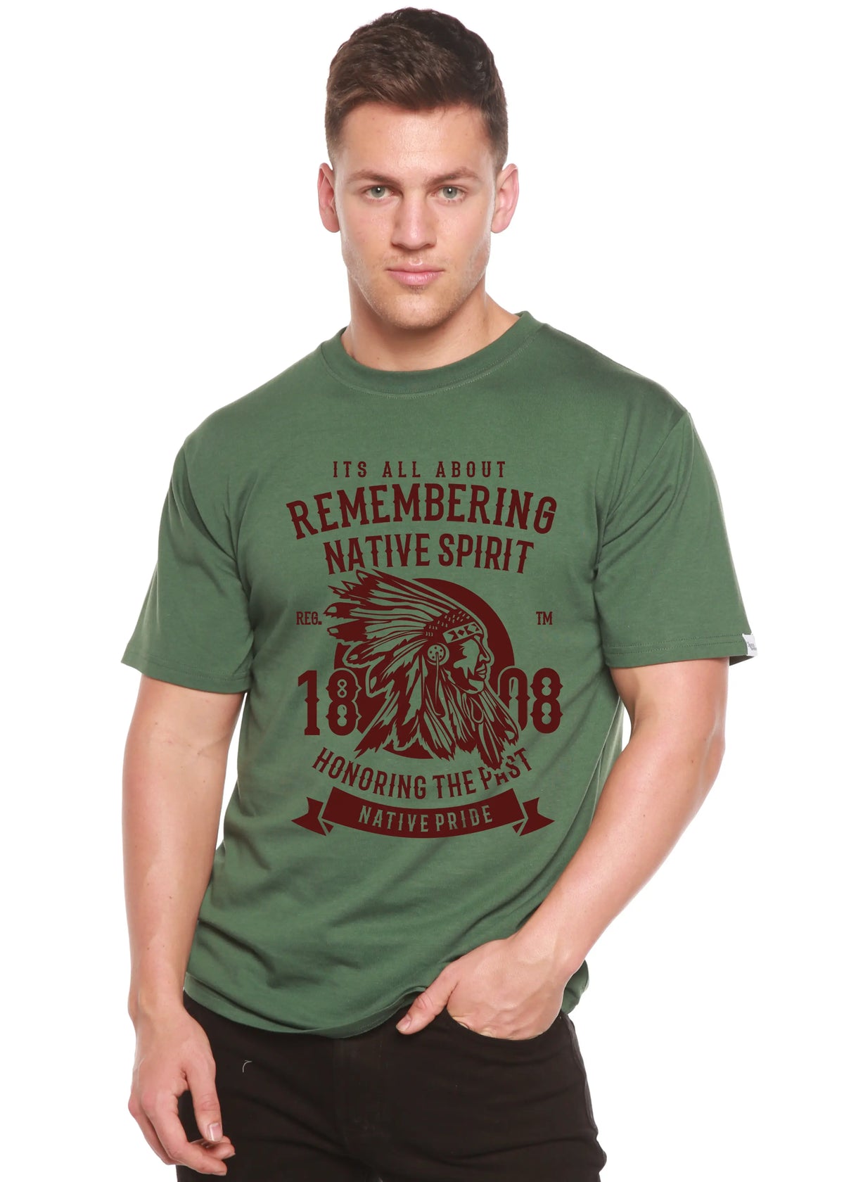 Remembering Spun Bamboo® Men's Bamboo Viscose/Organic Cotton Short Sleeve Graphic T-Shirt Spun Bamboo