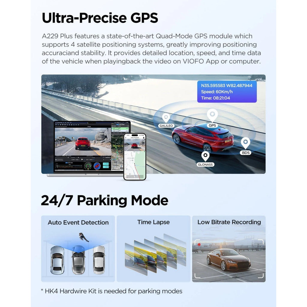 VIOFO A229 Plus 2-Channel 2K QHD Sony STARVIS 2 Dash Cam BlackboxMyCar