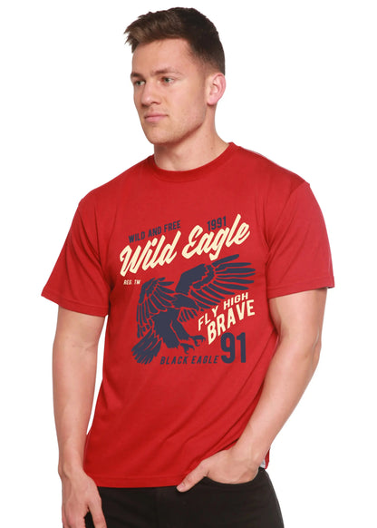 Wild Eagle Spun Bamboo® Men's Bamboo Viscose/Organic Cotton Short Sleeve Graphic T-Shirt Spun Bamboo