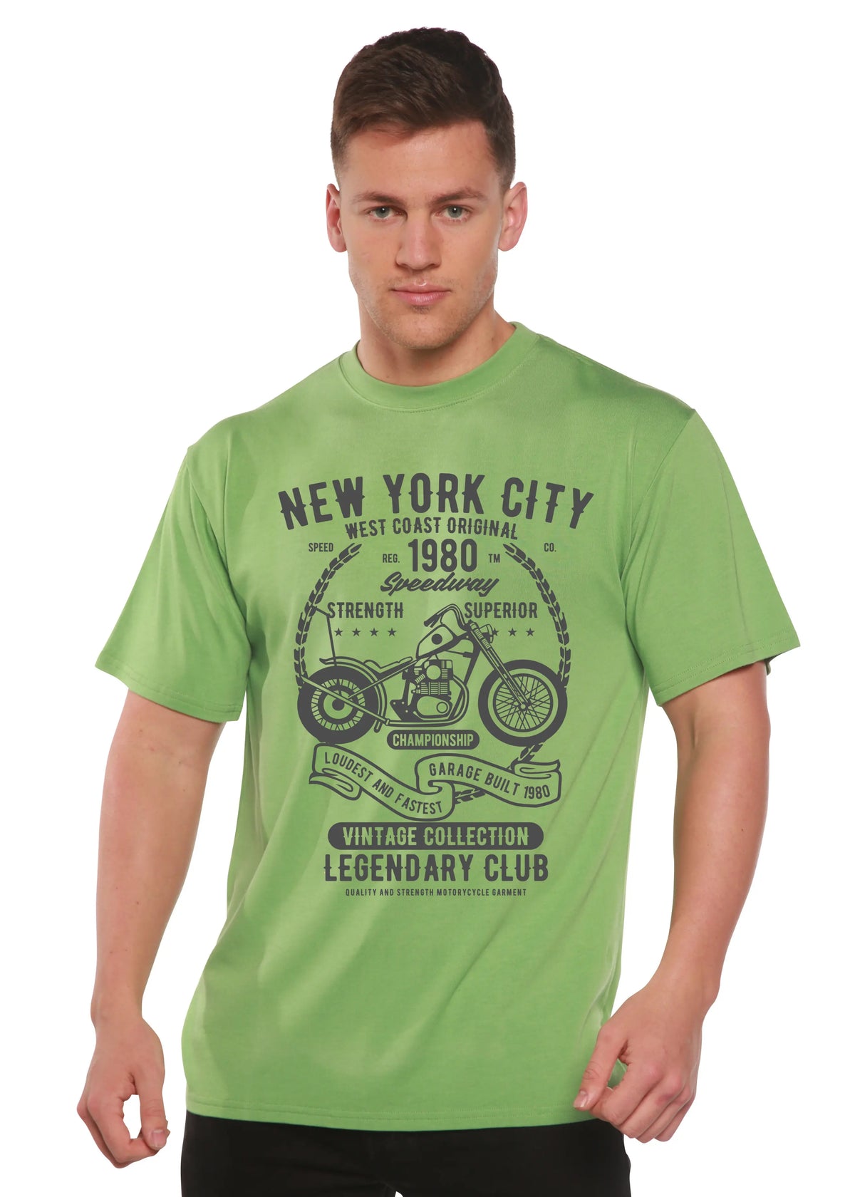 New York City Spun Bamboo® Men's Bamboo Viscose/Organic Cotton Short Sleeve Graphic T-Shirt Spun Bamboo