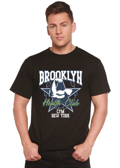 Brooklyn Health Club Men's Bamboo Viscose/Organic Cotton Short Sleeve Graphic T-Shirt Spun Bamboo