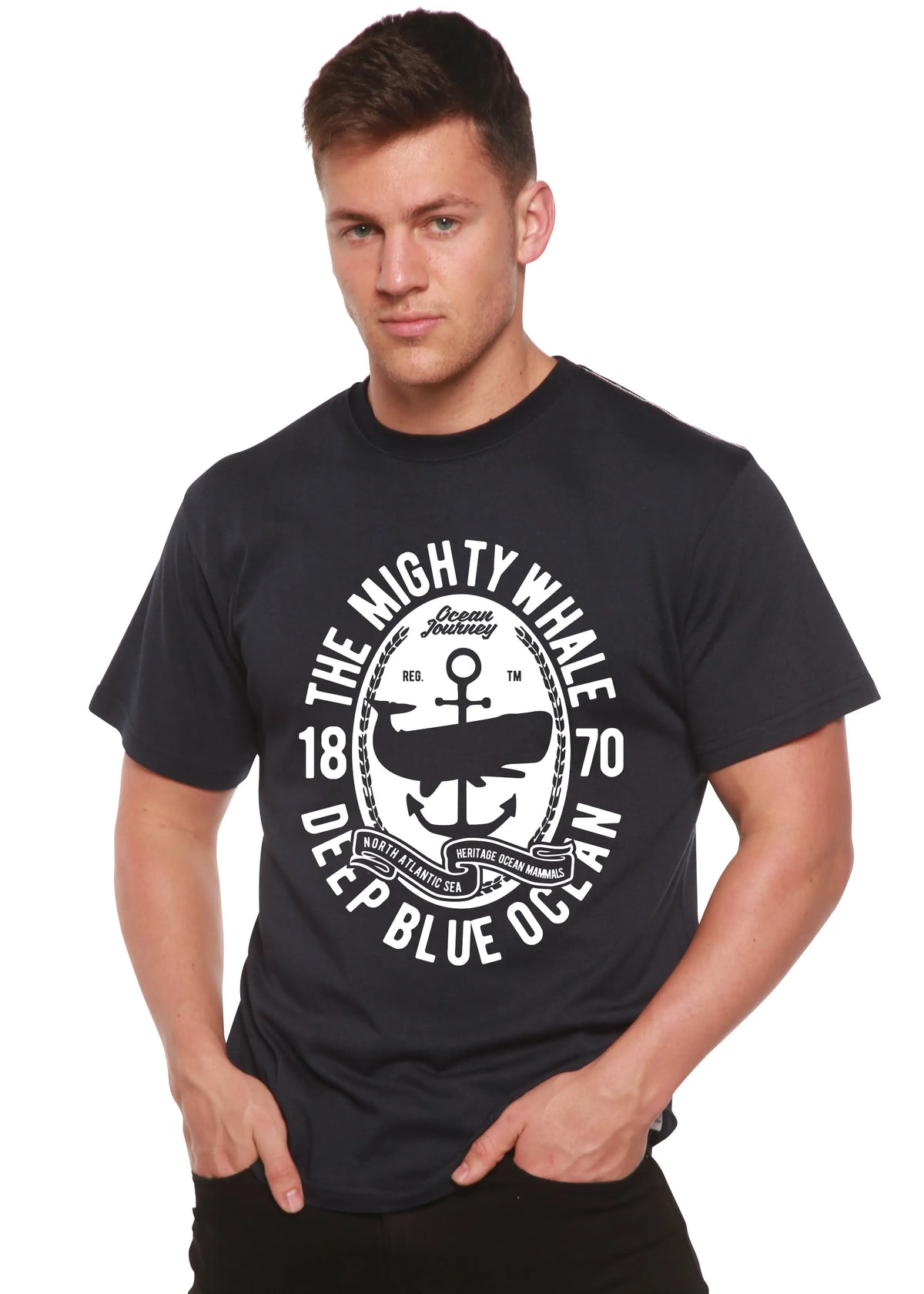 The Mighty Spun Bamboo® Men's Bamboo Viscose/Organic Cotton Short Sleeve Graphic T-Shirt Spun Bamboo