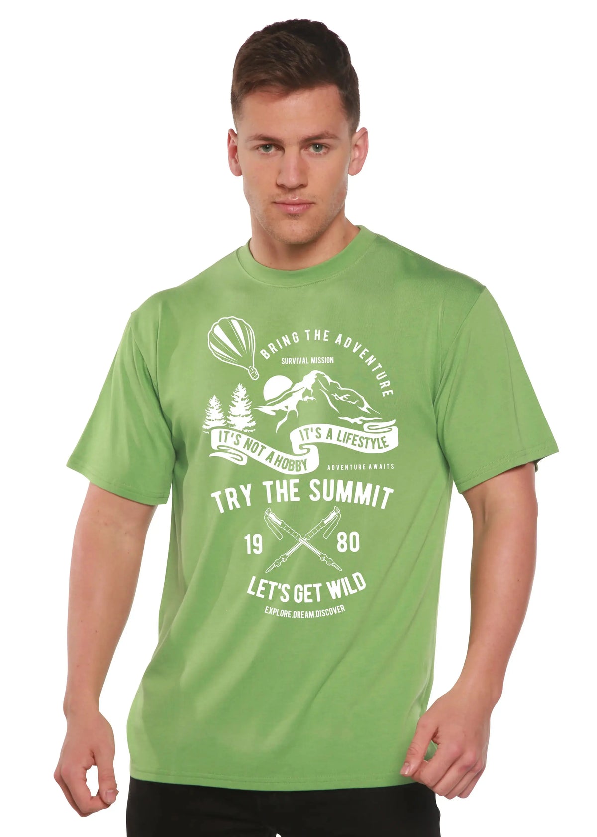 Try The Summit Spun Bamboo® Men's Bamboo Viscose/Organic Cotton Short Sleeve Graphic T-Shirt Spun Bamboo