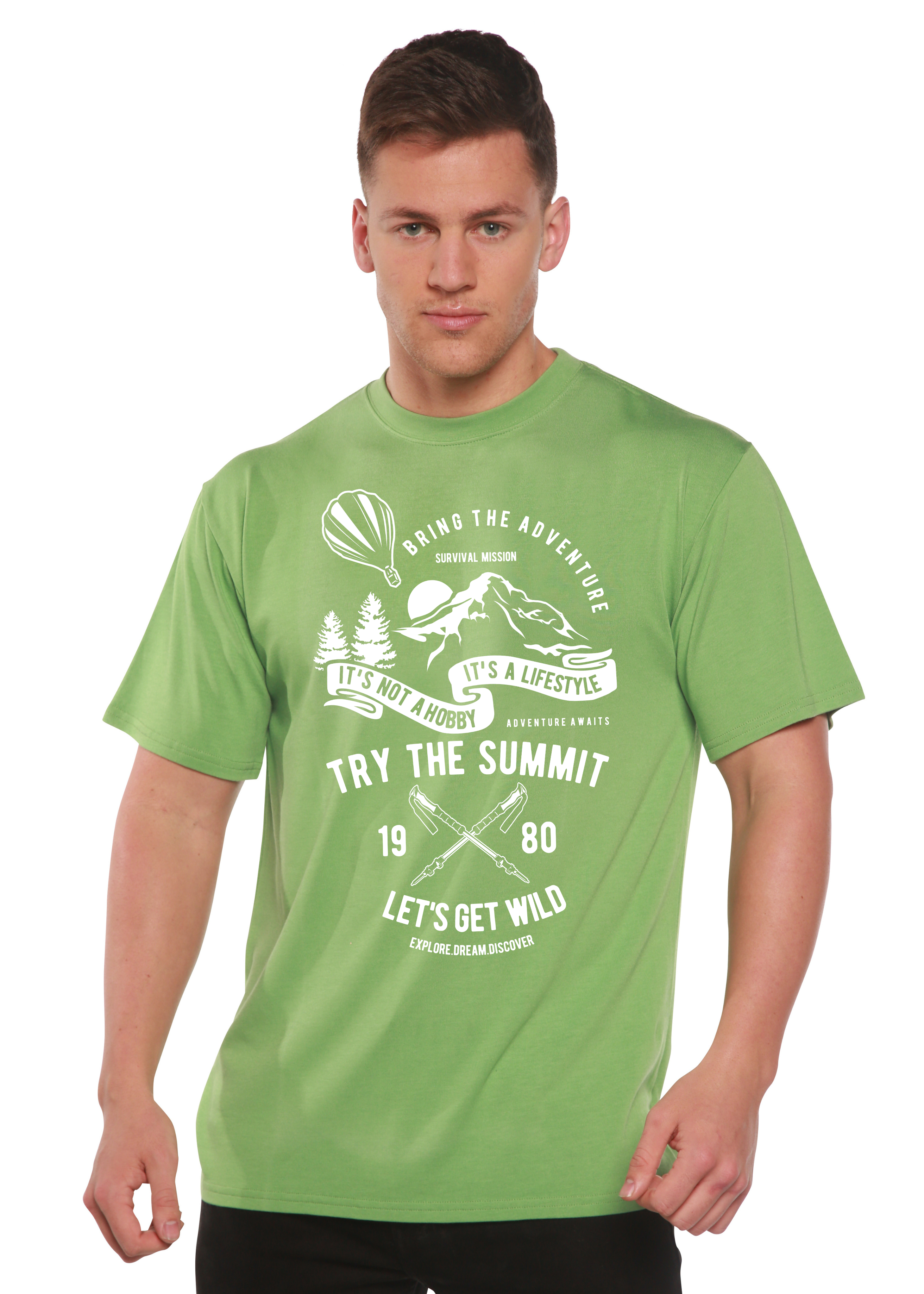 Try The Summit Spun Bamboo® Men's Bamboo Viscose/Organic Cotton Short Sleeve Graphic T-Shirt Spun Bamboo