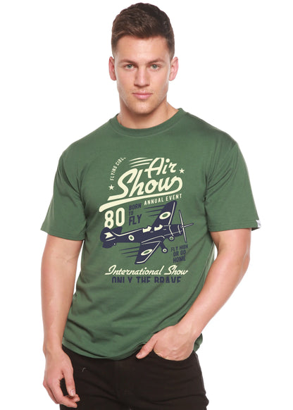 Air Show Men's Bamboo Viscose/Organic Cotton Short Sleeve Graphic T-Shirt Spun Bamboo
