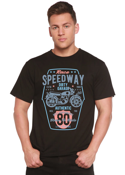 Speedway Motorcycle Spun Bamboo® Men's Bamboo Viscose/Organic Cotton Short Sleeve Graphic T-Shirt Spun Bamboo