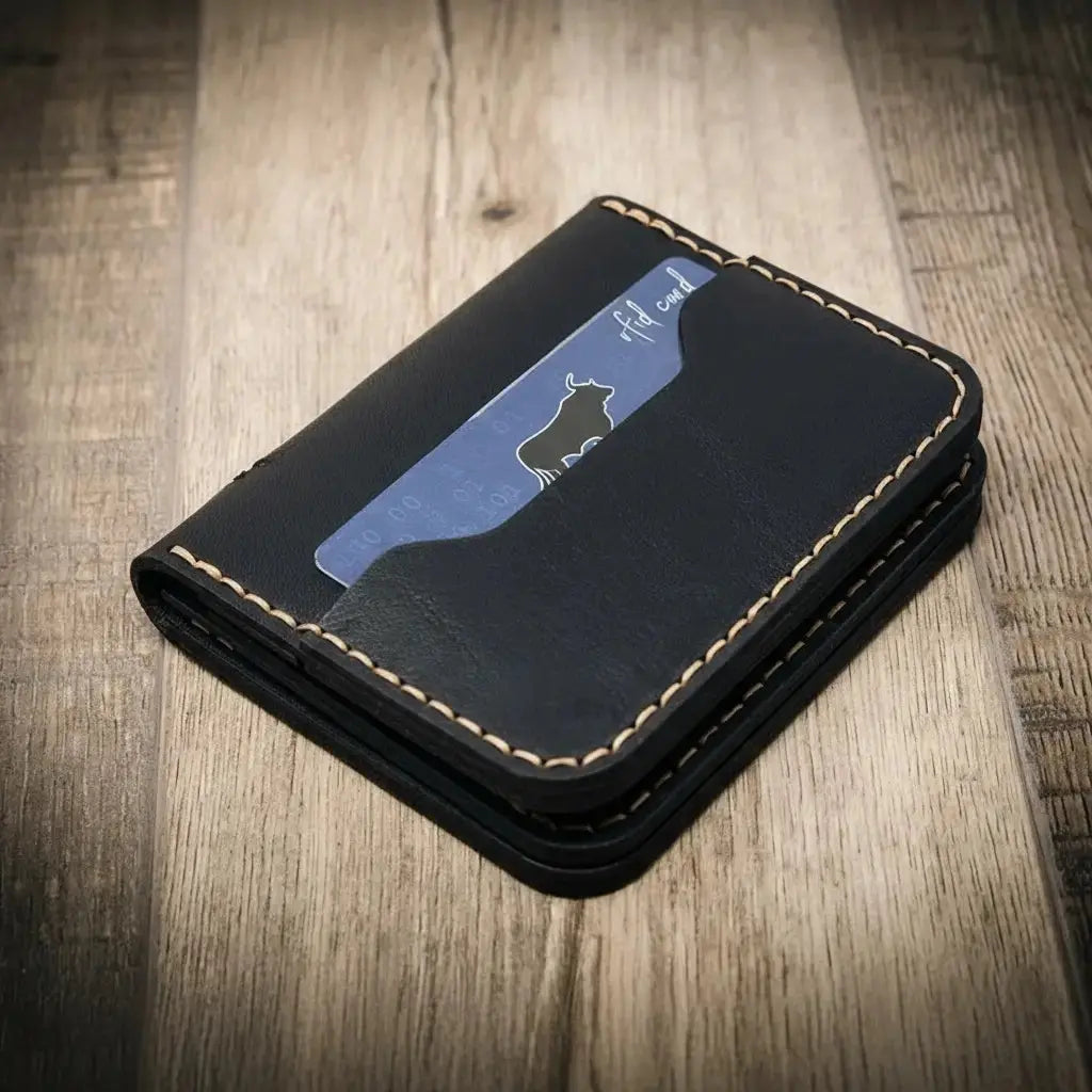 Minimalist Badge Wallet Bull Sheath Leather