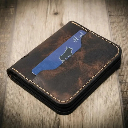 Minimalist Badge Wallet Bull Sheath Leather