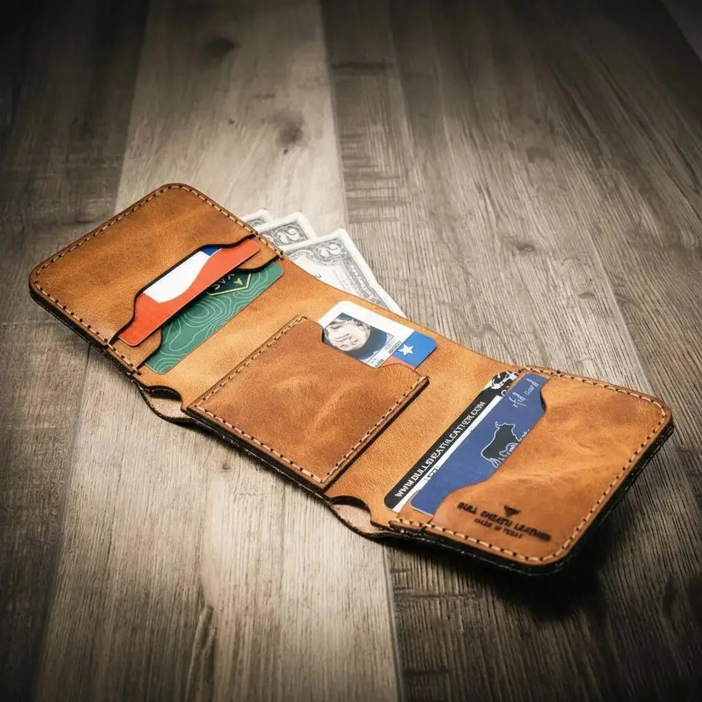 The Trinity Trifold Wallet Bull Sheath Leather