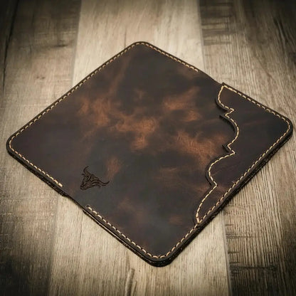 Western Long Wallet Bull Sheath Leather