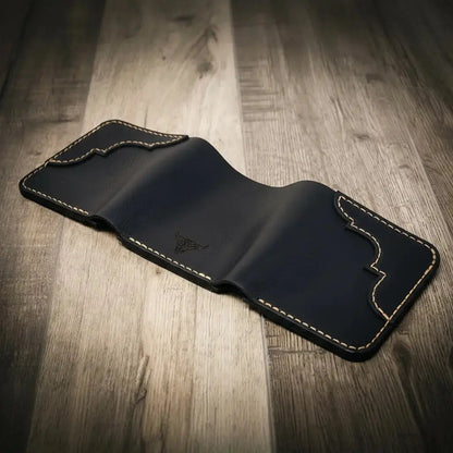 Western Trifold Wallet Bull Sheath Leather