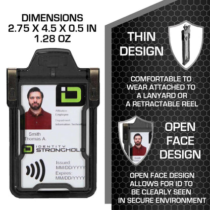 Secure Badge Holder Classic with BloxProx™ - Protects 125Khz HID Prox 1 ID Card Holder ID Stronghold