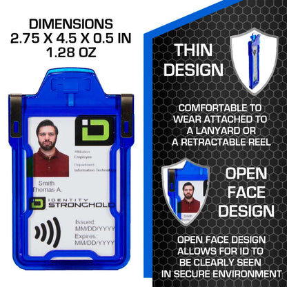 Secure Badge Holder Classic with BloxProx™ - Protects 125Khz HID Prox 1 ID Card Holder ID Stronghold