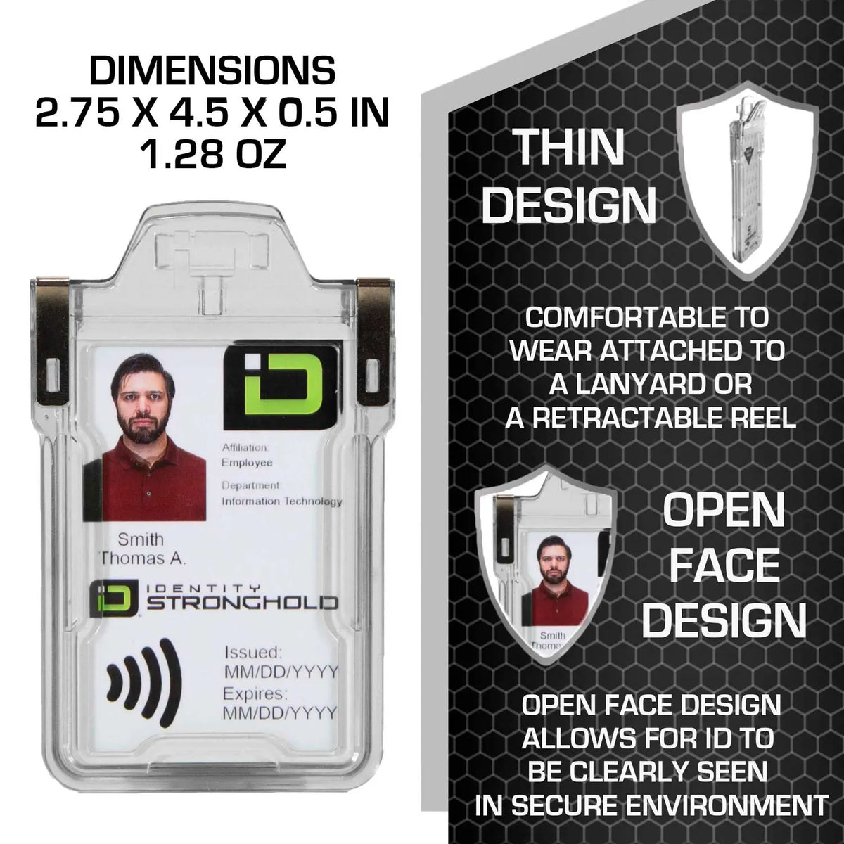 Secure Badge Holder Classic with BloxProx™ - Protects 125Khz HID Prox 1 ID Card Holder ID Stronghold