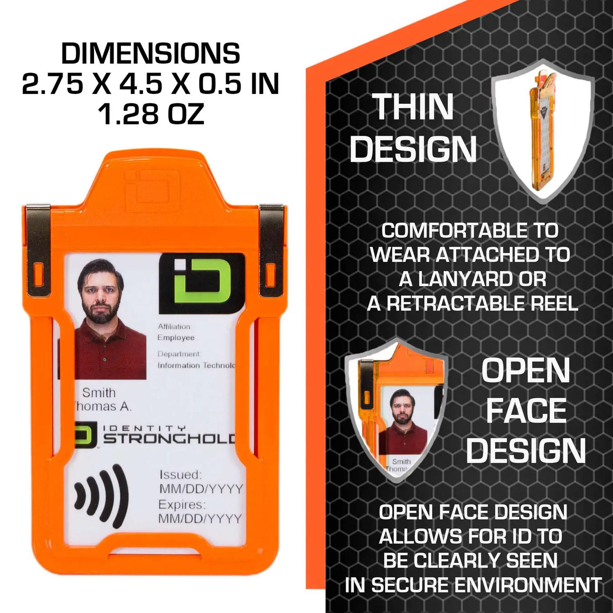 Secure Badge Holder Classic with BloxProx™ - Protects 125Khz HID Prox 1 ID Card Holder ID Stronghold