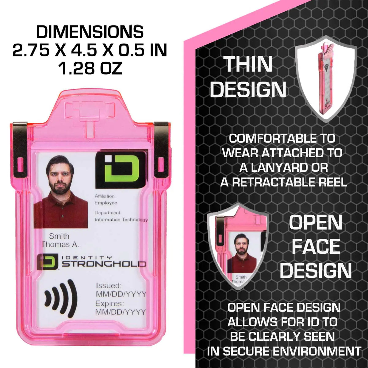 Secure Badge Holder Classic with BloxProx™ - Protects 125Khz HID Prox 1 ID Card Holder ID Stronghold