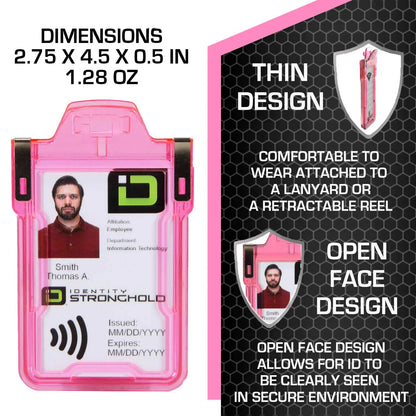 Secure Badge Holder Classic with BloxProx™ - Protects 125Khz HID Prox 1 ID Card Holder ID Stronghold