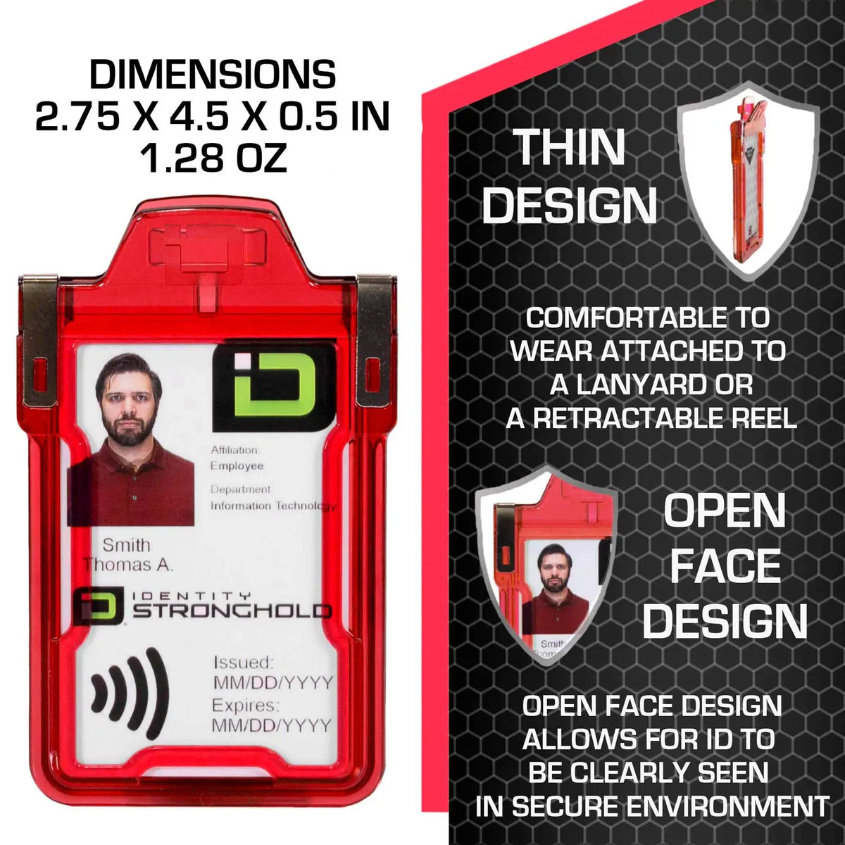 Secure Badge Holder Classic with BloxProx™ - Protects 125Khz HID Prox 1 ID Card Holder ID Stronghold