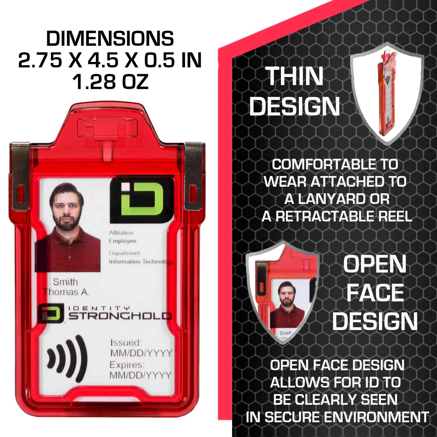 Secure Badge Holder Classic with BloxProx™ - Protects 125Khz HID Prox 1 ID Card Holder ID Stronghold
