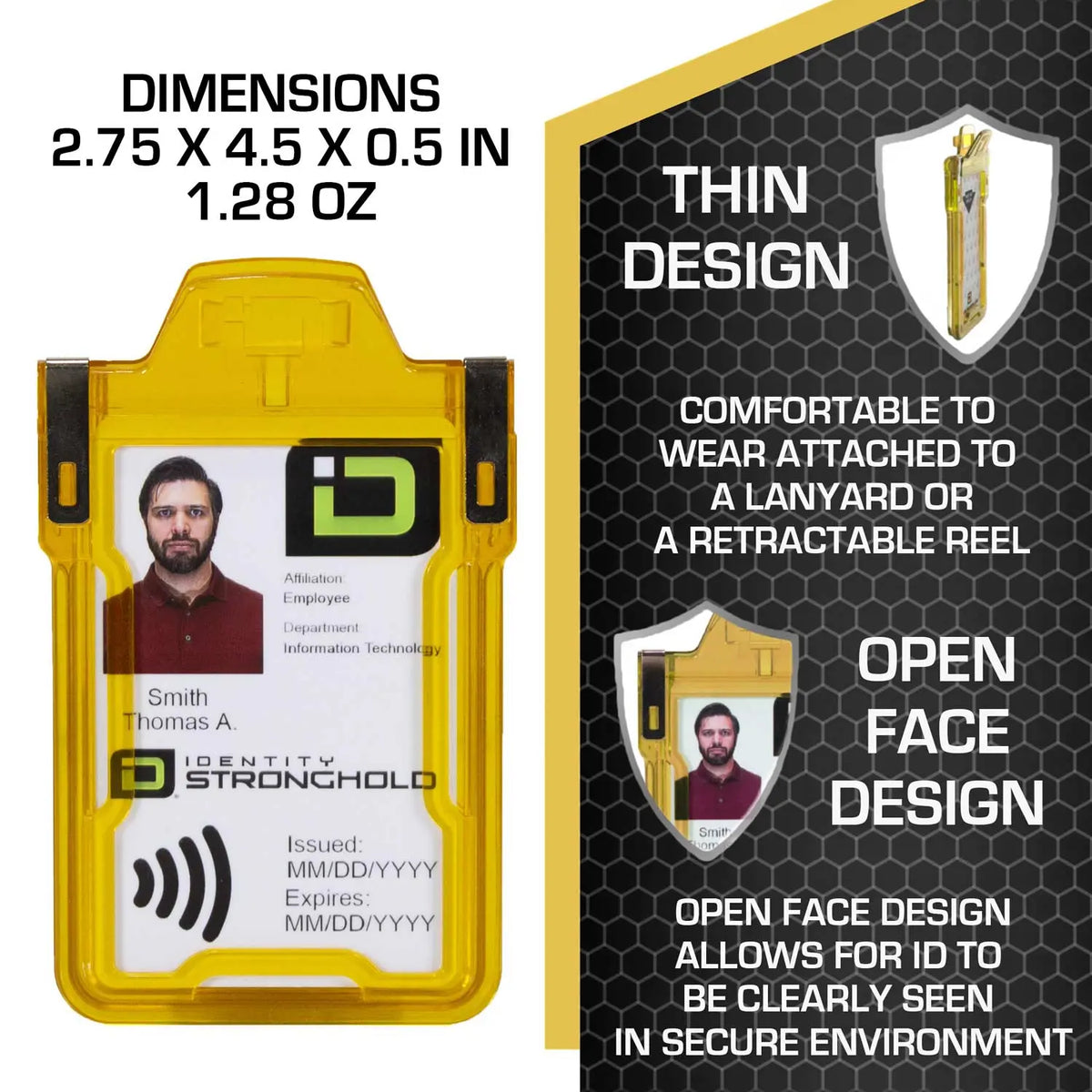 Secure Badge Holder Classic with BloxProx™ - Protects 125Khz HID Prox 1 ID Card Holder ID Stronghold