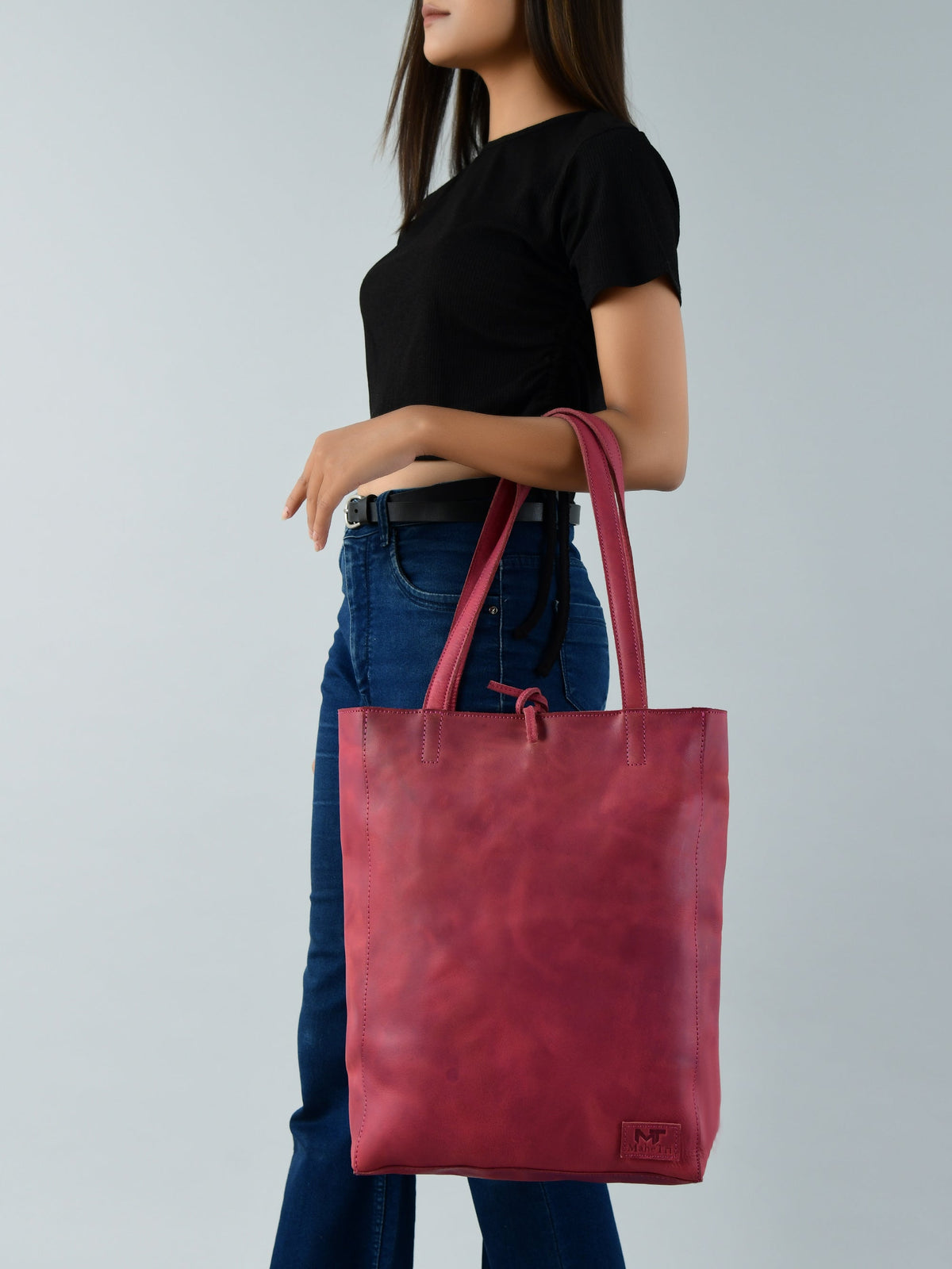 Maroon Leather Tote Bag Classy Leather Bags