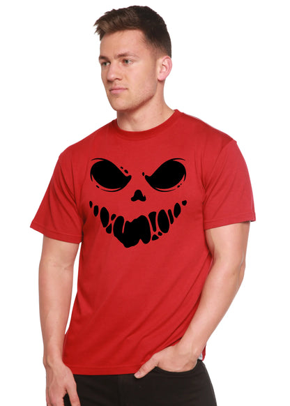 Halloween Boo Men's Bamboo Viscose/Organic Cotton Short Sleeve Graphic T-Shirt Spun Bamboo