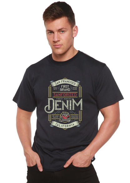 Denim California Men's Bamboo Viscose/Organic Cotton Short Sleeve Graphic T-Shirt Spun Bamboo