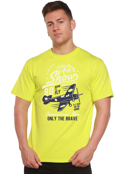 Air Show Men's Bamboo Viscose/Organic Cotton Short Sleeve Graphic T-Shirt Spun Bamboo